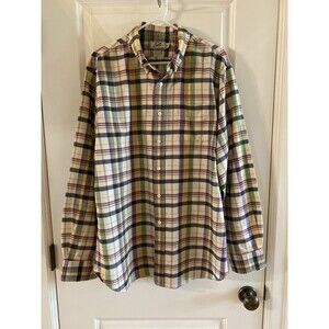 Grayers Mens Size XL‎ Plaid Check Button Up Long Sleeve Casual Shirt 100% Cotton